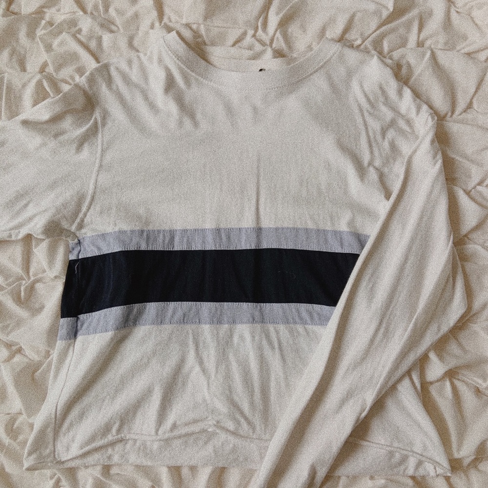 Brandy blue and navy stripped long sleeve tee